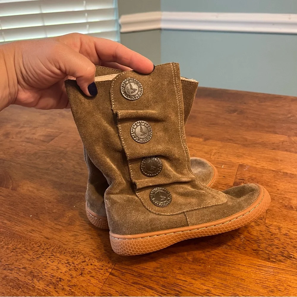 Livie and Luca brown suede tiempo Boots with Button Accents size 11 - Picture 5 of 6